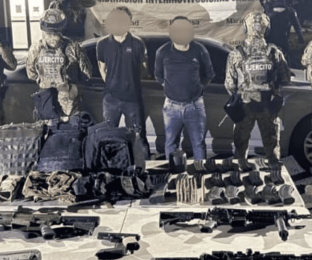 Detienen a dos hombres armados en Sinaloa