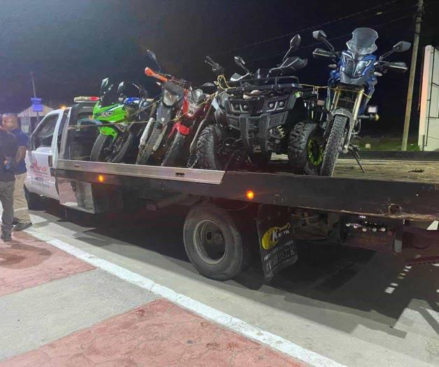 Aseguran motos en playa Miramar Aseguran motos en playa Miramar