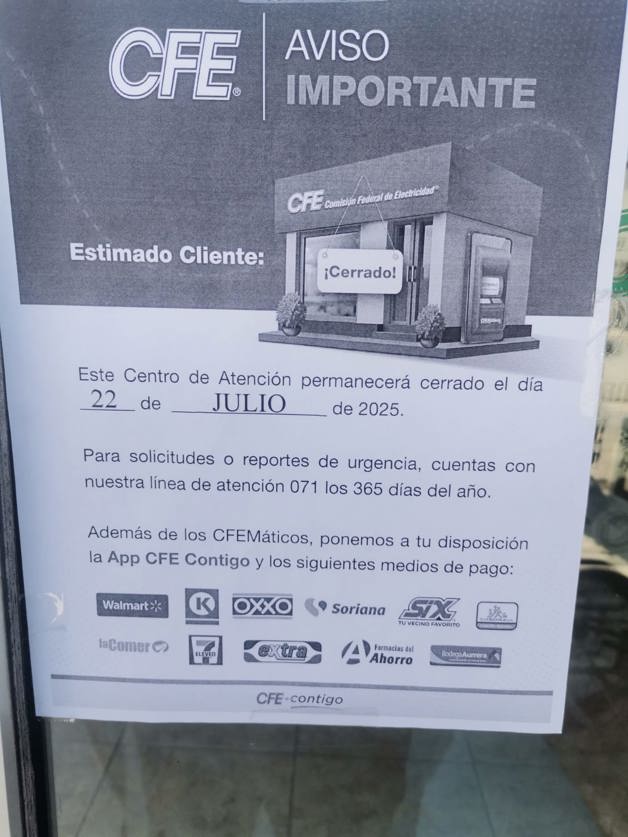 Cierran oficinas de CFE en Río Bravo por protesta laboral Cierran oficinas de CFE en Río Bravo por protesta laboral