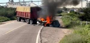 Se desatan narcobloqueos en Aguascalientes tras operativo