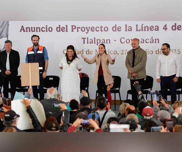 Sheinbaum y Brugada anuncian proyecto de L4 del Cablebús Sheinbaum y Brugada anuncian proyecto de L4 del Cablebús