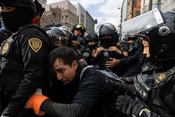 Manifestantes en CDMX