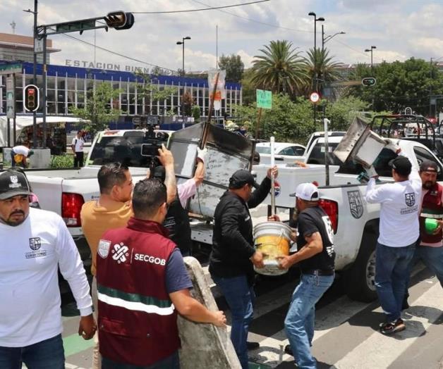 Comercio en vía pública es retirado en Buenavista por Alcaldía Cuauhtémoc