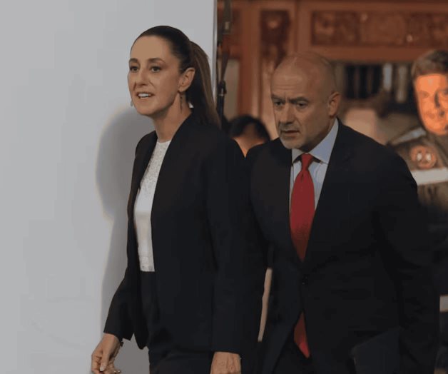 Claudia Sheinbaum se re&uacute;ne con congresistas de EU en Palacio Nacional