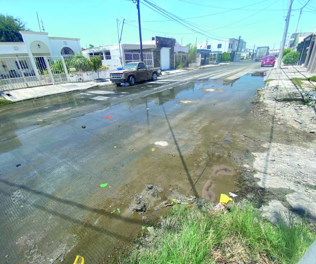 Aparece fuga de agua potable en calles de la colonia Ribereña