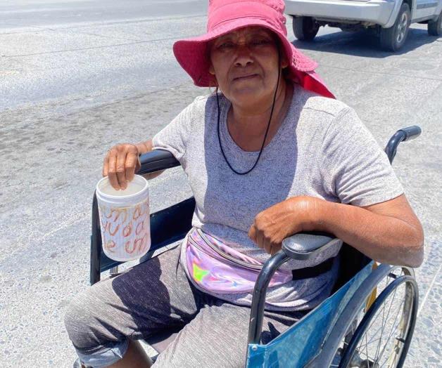 Viene de Reynosa para poder vivir de la mendicidad