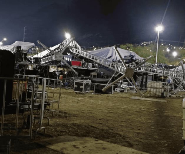 Imputan a 5 rescatistas por colapso de escenario en NL