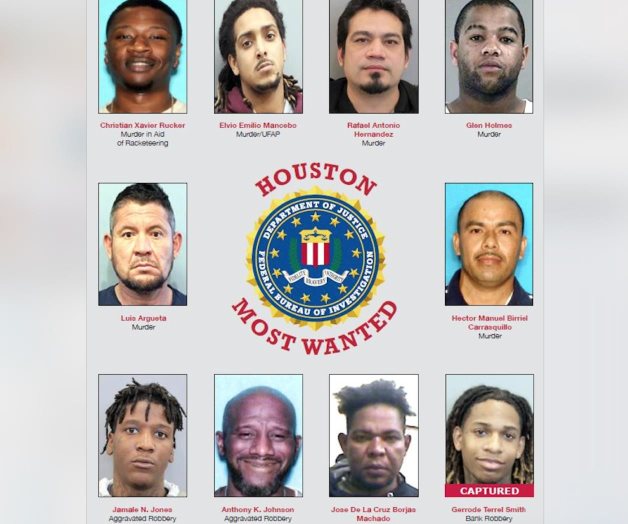Lanzan lista de los m&aacute;s buscados de Houston