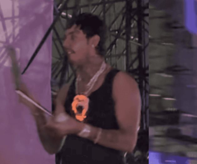 Natanael Cano golpea a DJ y destroza laptop en concierto Natanael Cano golpea a DJ y destroza laptop en concierto