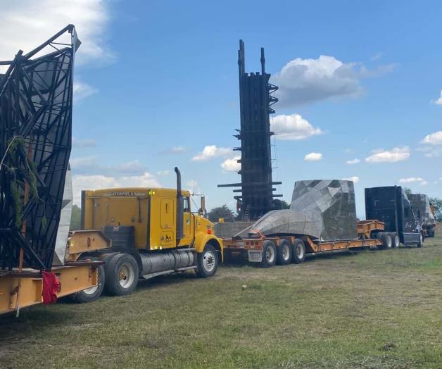 Comienza traslado de virgen monumental al Chorrito Comienza traslado de virgen monumental al Chorrito