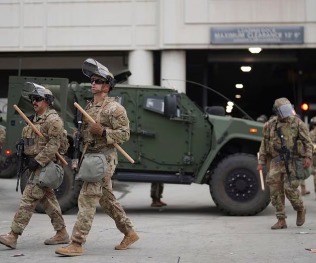 Guardia Nacional de EE. UU. ensaya operativo en Los Ángeles