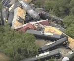 Descarrilan 35 vagones del ferrocarril en Texas
