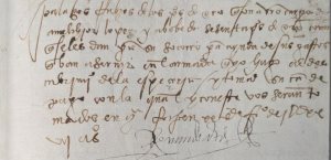 EU regresa a México manuscrito firmado por Hernán Cortés