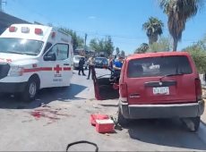Accidente vehicular en el boulevard Rodolfo Garza Cantú