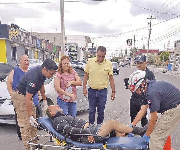 Sufre accidente motociclista y se fractura pierna derecha