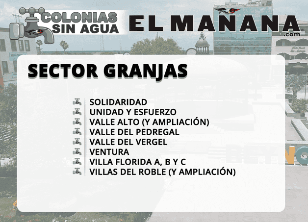 Corte de agua este viernes en Reynosa por trabajos en línea de conducción Corte de agua este viernes en Reynosa por trabajos en línea de conducción