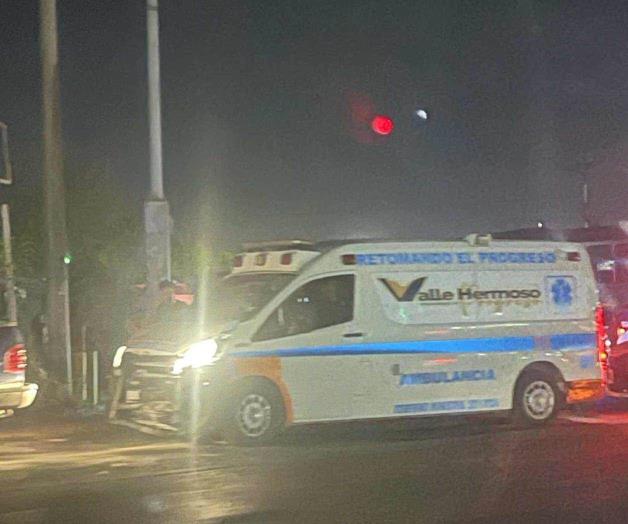 Choca ambulancia de Valle Hermoso en Matamoros