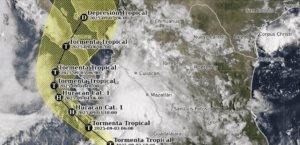 Lluvias torrenciales pronosticadas en noroeste de México por Lorena