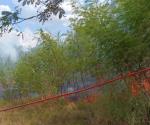 Incendio a punto de llegar a maquinaria