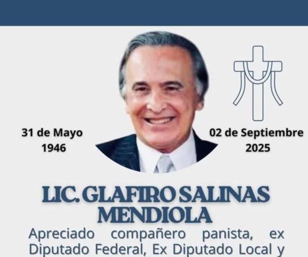 Consterna muerte de Glafiro Salinas Consterna muerte de Glafiro Salinas