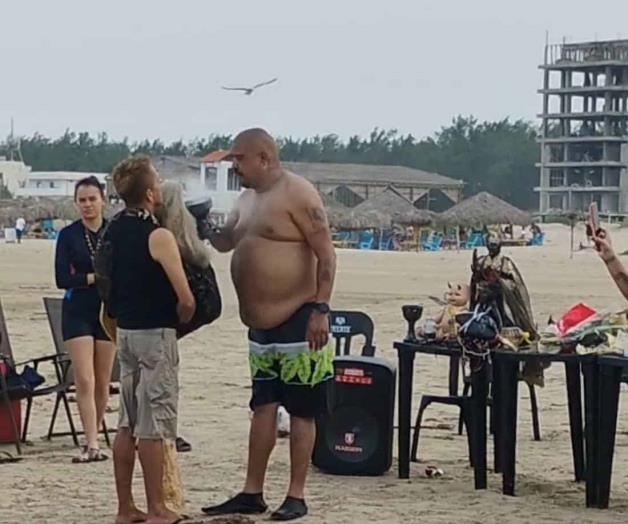 Realizan ritual ¿"satánico"? en Playa Miramar Realizan ritual ¿"satánico"? en Playa Miramar