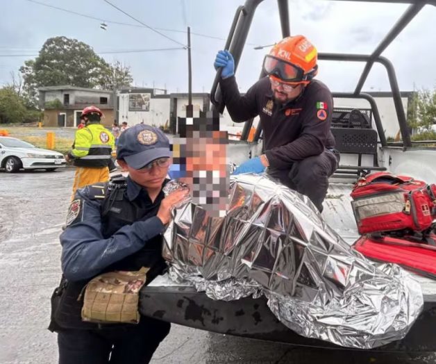Rescatan a menor arrastrado por el Río Pesquería en Nuevo León Rescatan a menor arrastrado por el Río Pesquería en Nuevo León