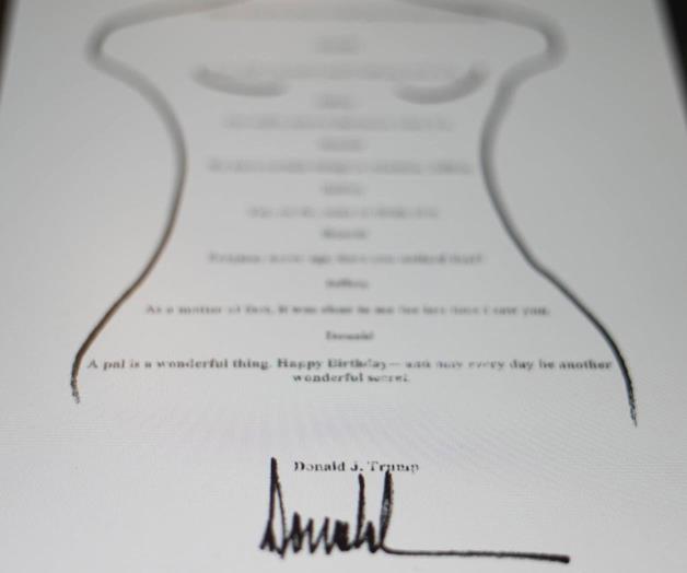 Nota de Trump a Epstein, es publicada por el Congreso Nota de Trump a Epstein, es publicada por el Congreso