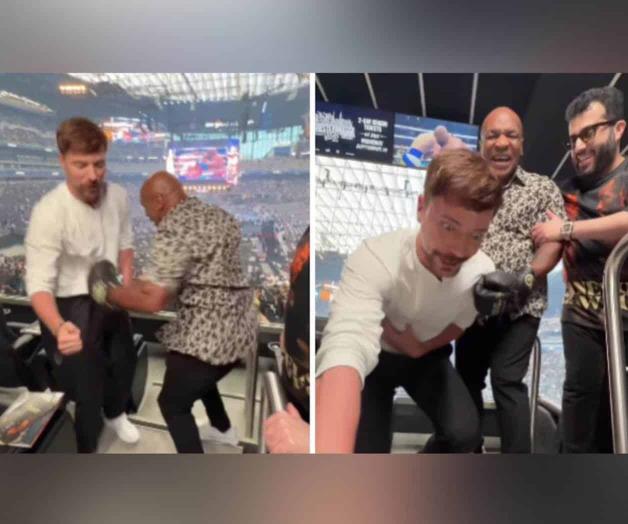 MrBeast es derribado tras recibir fuerte golpe de Mike Tyson MrBeast es derribado tras recibir fuerte golpe de Mike Tyson
