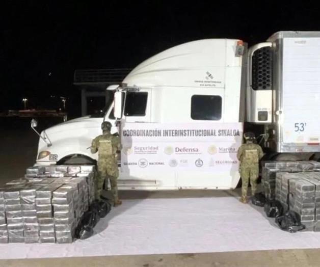 Hallan metanfetamina en tráiler en Mazatlán Hallan metanfetamina en tráiler en Mazatlán