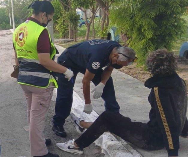 Enjambre de abejas atacan a un hombre Enjambre de abejas atacan a un hombre