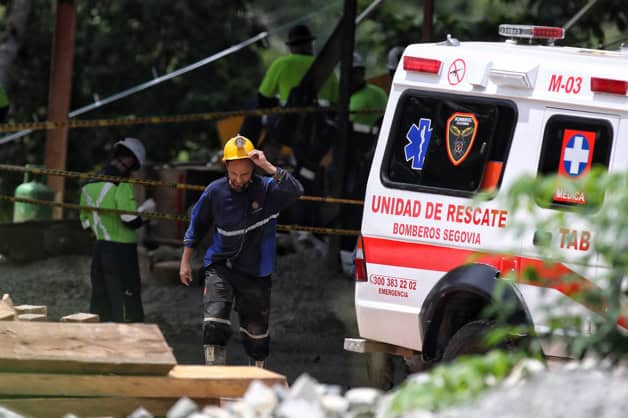 Momento del rescate de los mineros en Colombia
