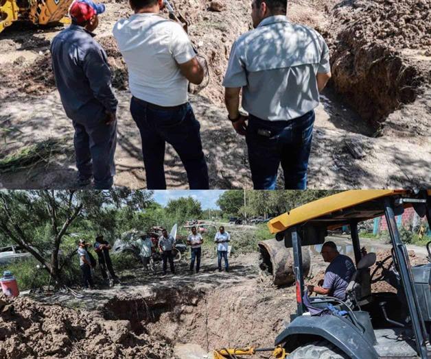 Atiende Comapa tubería colapsada Atiende Comapa tubería colapsada