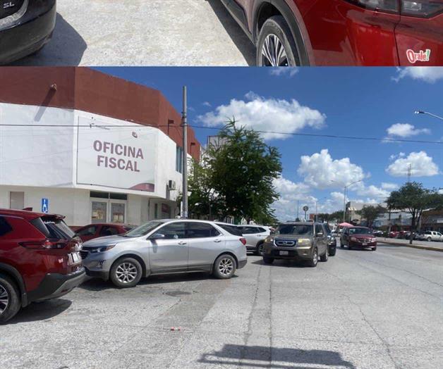 Embudo vial en la calle Aldama Embudo vial en la calle Aldama