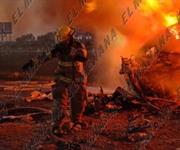 Arde tracto-camión tras choque en la Matamoros-Reynosa