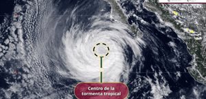 Huracán Priscilla provoca olas hasta 6 metros y tormentas en BCS