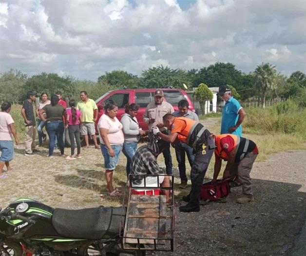 Motociclista herido en fuerte choque Motociclista herido en fuerte choque