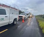 Torrenciales lluvias causan daños  en la infraestructura de la CFE