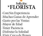 (DIBUJO) SOLICITA: *FLORISTA 