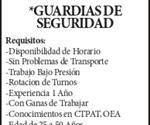 (LOGO) SOLICITA: *GUARDIAS 