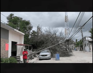 Peligro por caída de postes