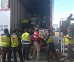 Arriban a Altamira 50 toneladas de ayuda enviada desde Nuevo Laredo