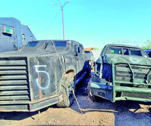 Autoridades destruyen vehículos denominados 