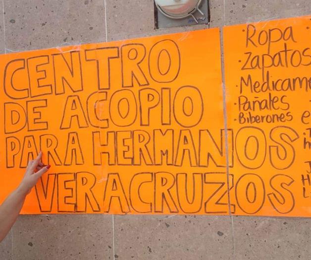 Abren veracruzanos un centro de acopio en Reynosa