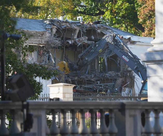 Inician demolici&oacute;n en Ala Este de la Casa Blanca