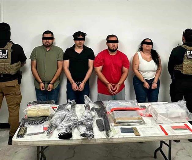 Detienen a cuatro personas señaladas de tráfico de armas en Tamaulipas Detienen a cuatro personas señaladas de tráfico de armas en Tamaulipas