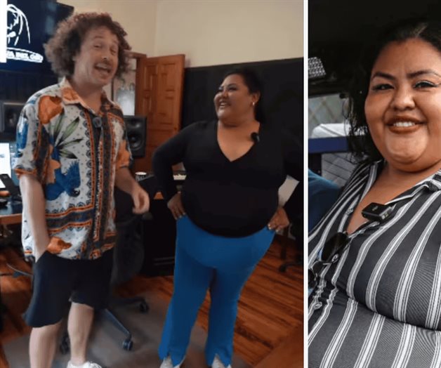 Marimar Terrón, voz del famoso pregón, graba comercial para Gran Malo Marimar Terrón, voz del famoso pregón, graba comercial para Gran Malo