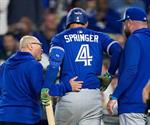 George Springer de Azulejos abandona el tercer juego de la Serie Mundial tras lesionarse al batear