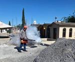 Fumigan panteones en San Fernando previo a Día de Muertos