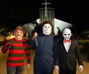 Familias celebran Halloween en Tamaulipas con disfraces coloridos
