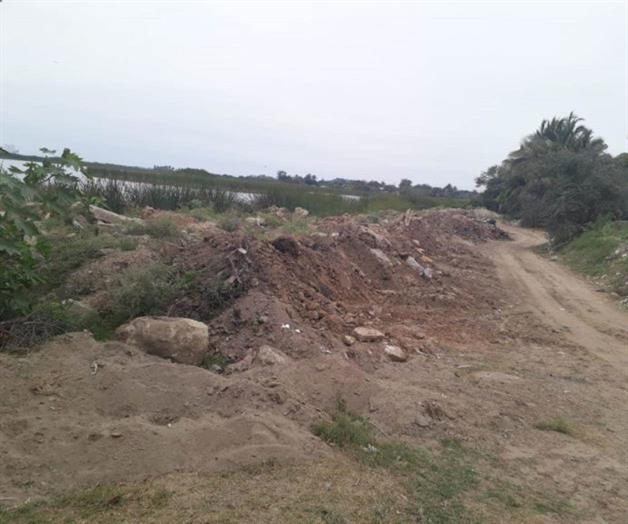 Denuncian el relleno de laguna en Altamira Denuncian el relleno de laguna en Altamira